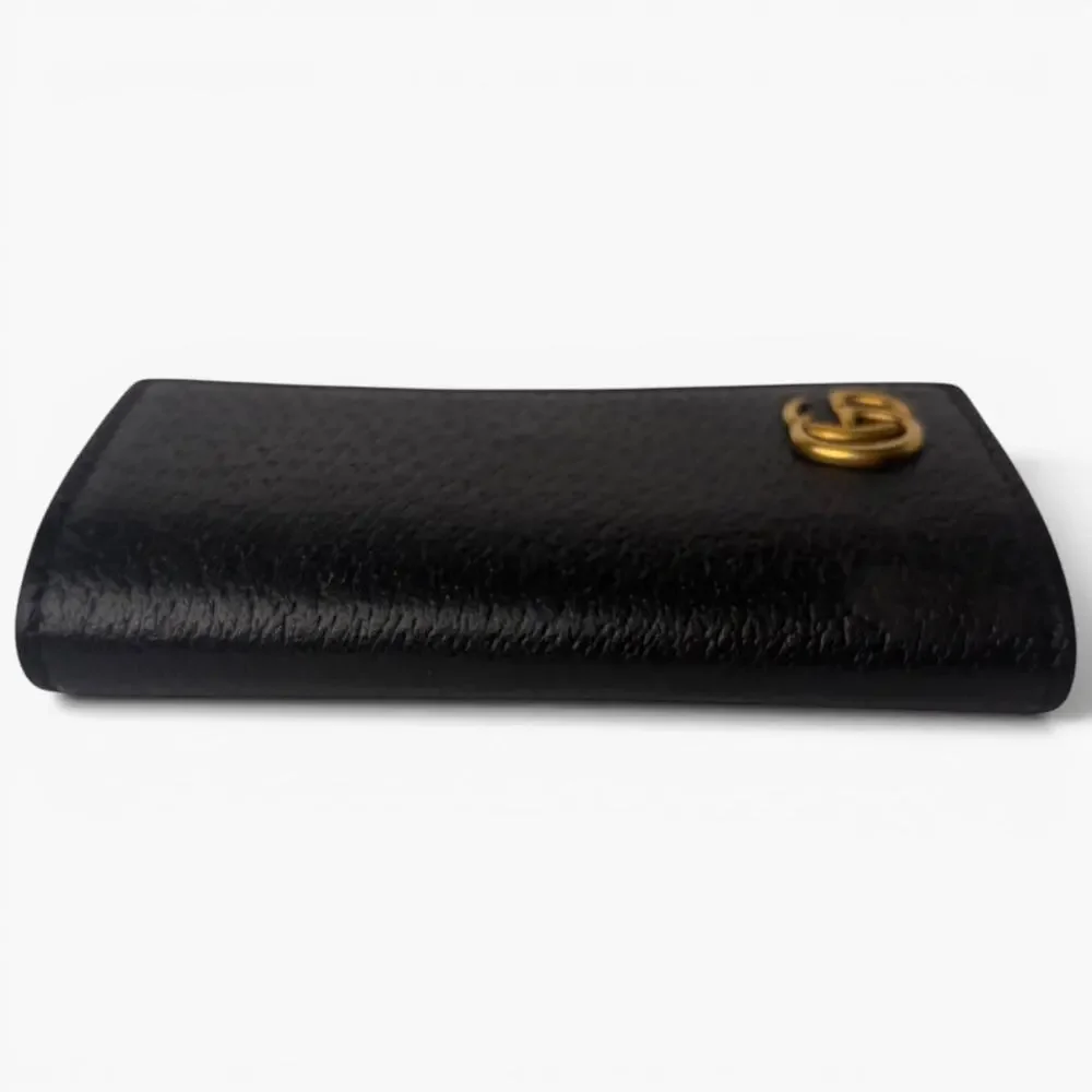 Gucci GG Marmont Black Leather 6 Key Case